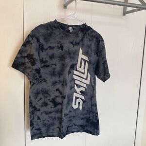 Kids Tie-Dye T-Shirt - Black and Gray